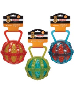 Chomper TPR Tug Toys with Caged Ball