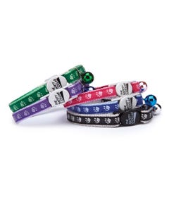 Meow Town Two-Tone Pawprint Cat Collars