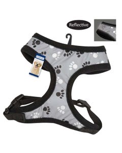 Casual Canine Reflective Pawprint Dog Harnesses