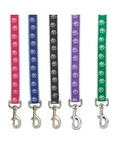 Casual Canine Two-Tone Pawprint Dog Leads